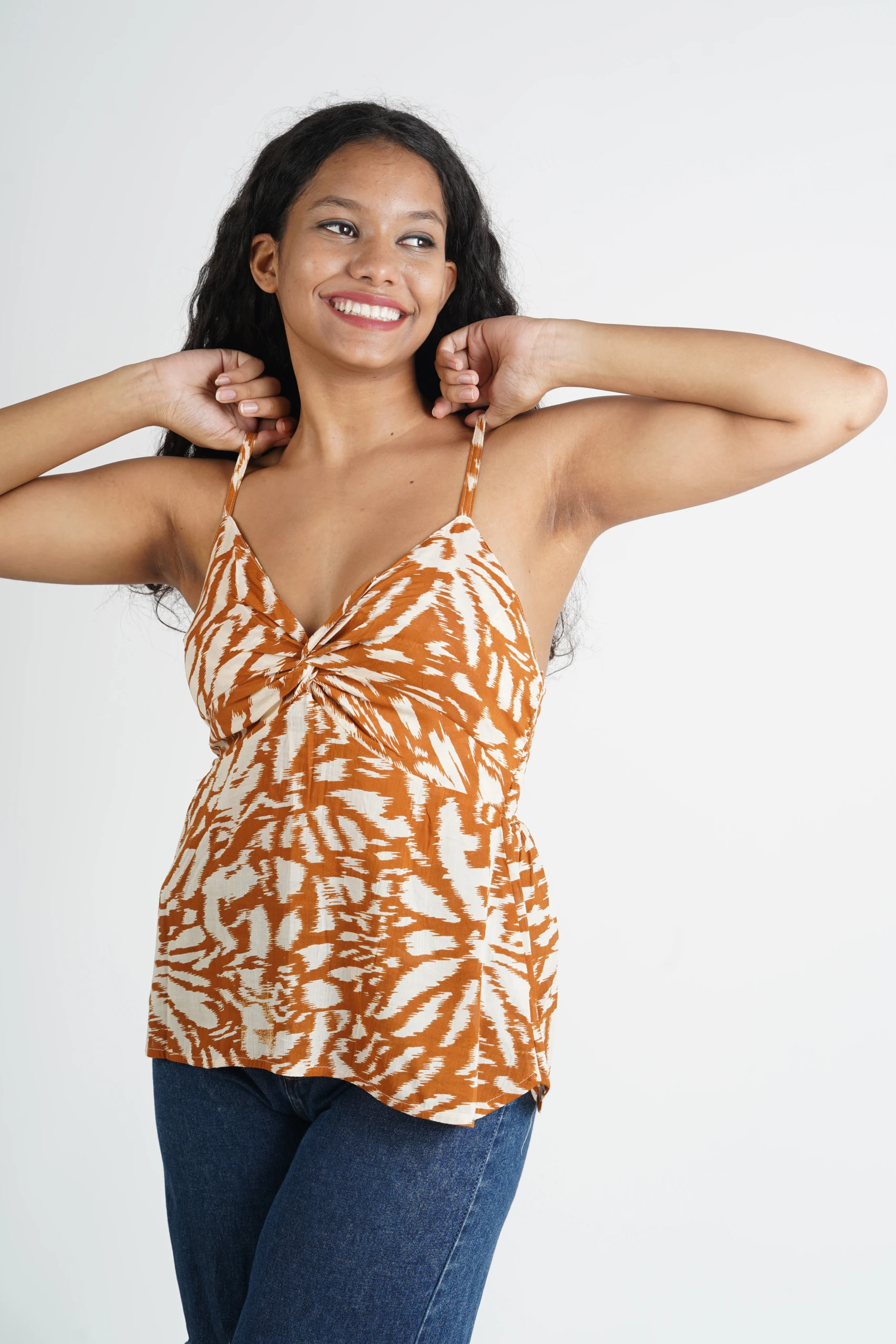 Twisted Bust Tunic Top